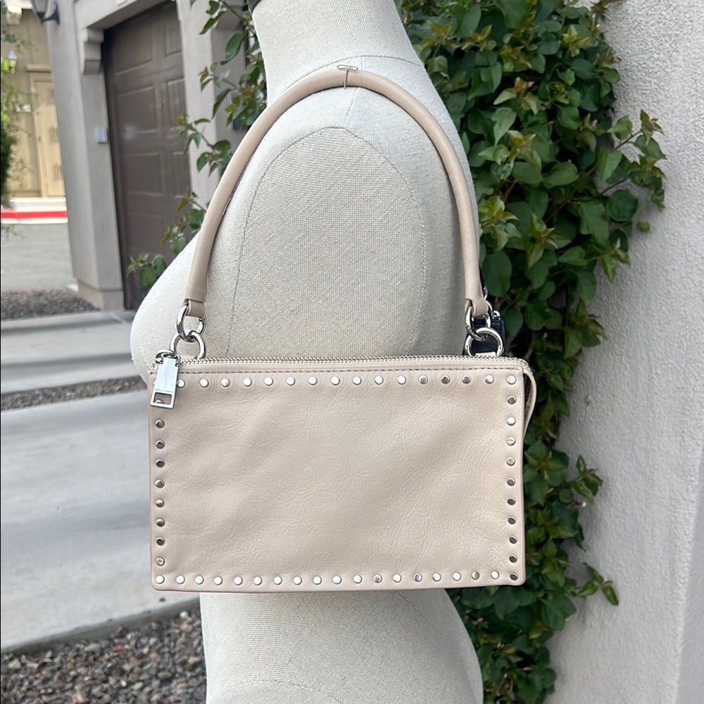 Rebecca Minkoff Cream Studded shoulder/ CB handbag